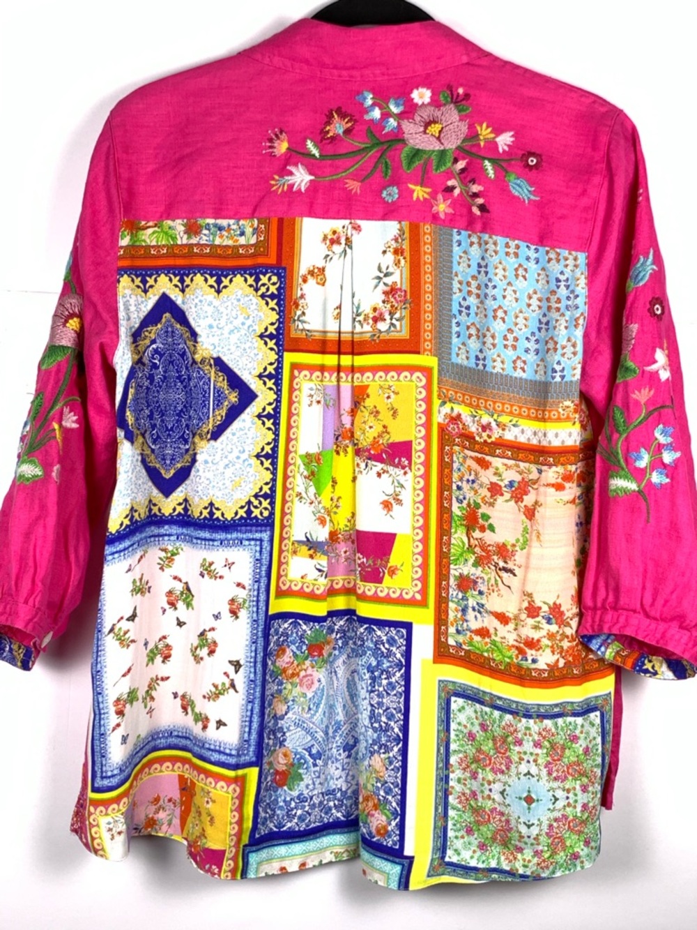 John Mark Hot Pink Textured Top - Picture 5 of 16